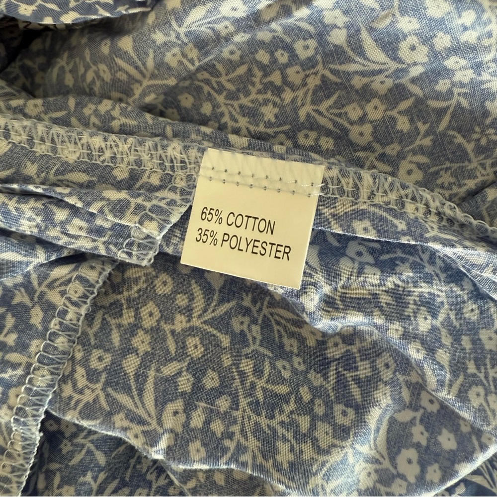 🦊 Wish Women's Wide Leg Pants - Blue Floral - Picture 4 of 7